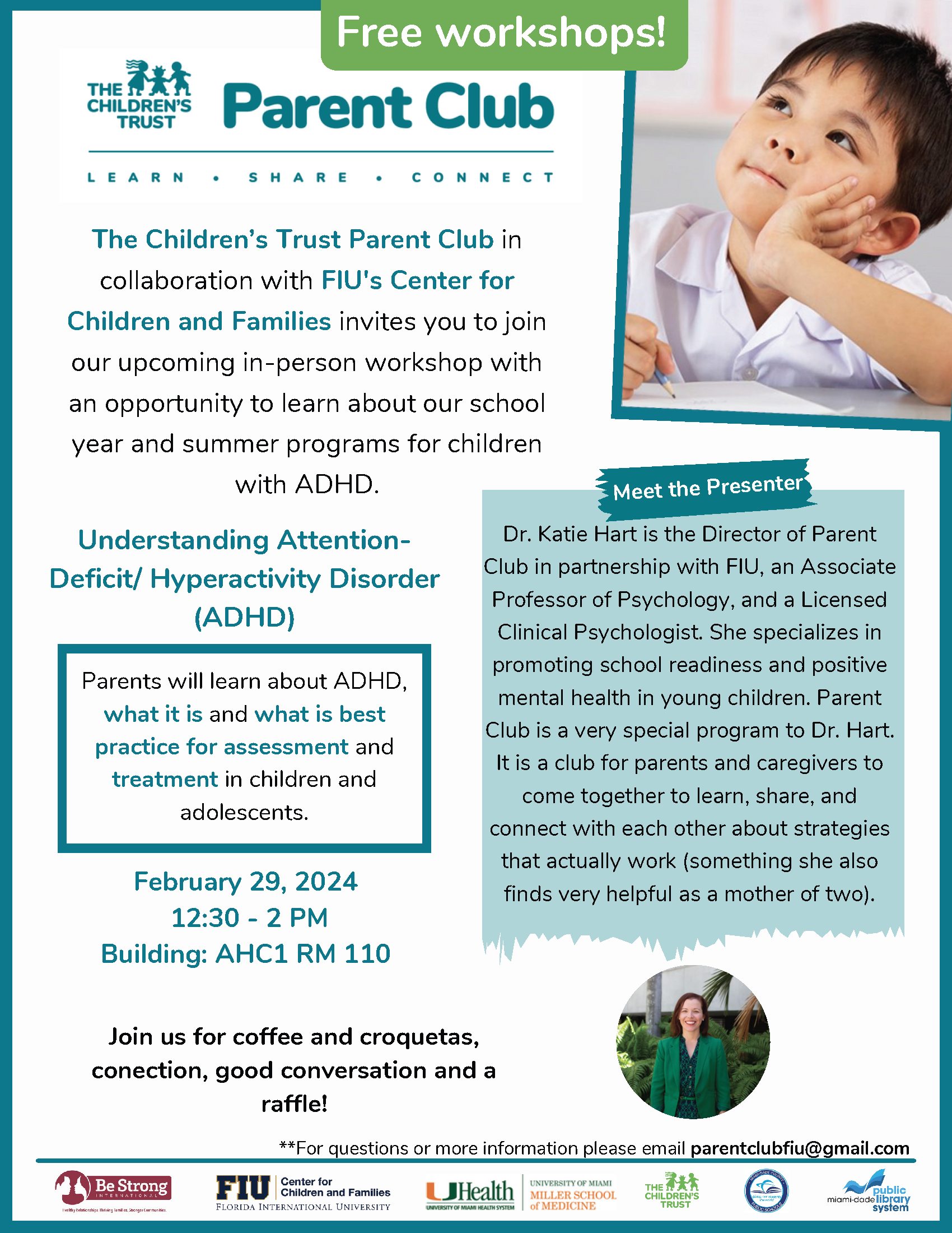 Understanding Attention Deficit/Hyperactivity Disorder Workshop @ FIU MMC AHC 1 - Room 110
